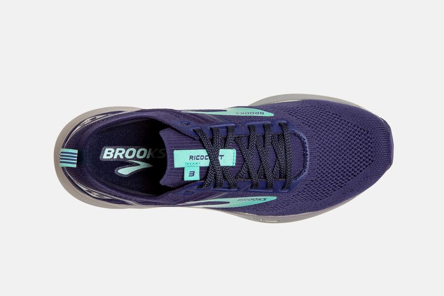 Brooks Israel Ricochet 3 Road Running Shoes Womens - Purple/Turquoise - LKY-370865